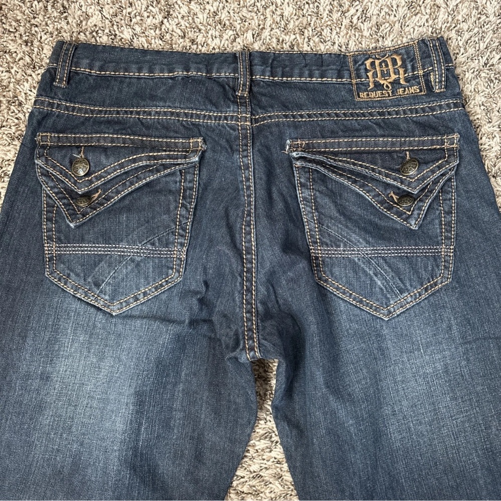 Request Jeans Men's Straight Dark Wash Denim